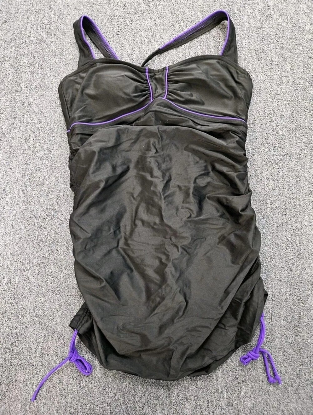 Athleta Bathing Suit One Piece Adjustable Straps - Black - Size XL 40 B/C